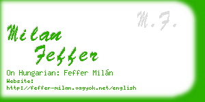 milan feffer business card